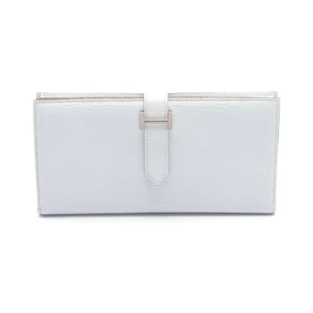 Hermès Vintage Pre-owned Leather wallets Blue Dames