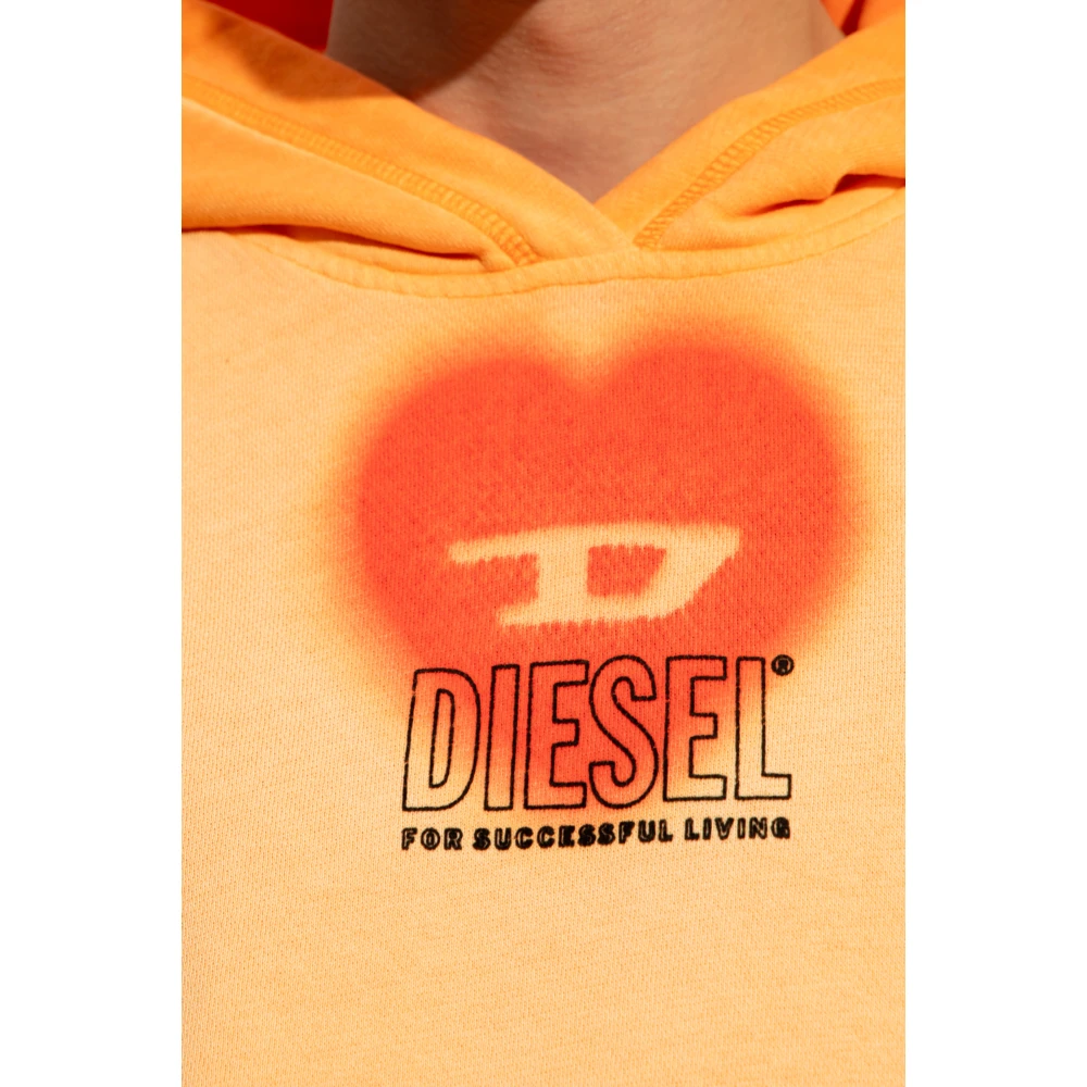 Diesel S-Boxt hoodie Orange Heren