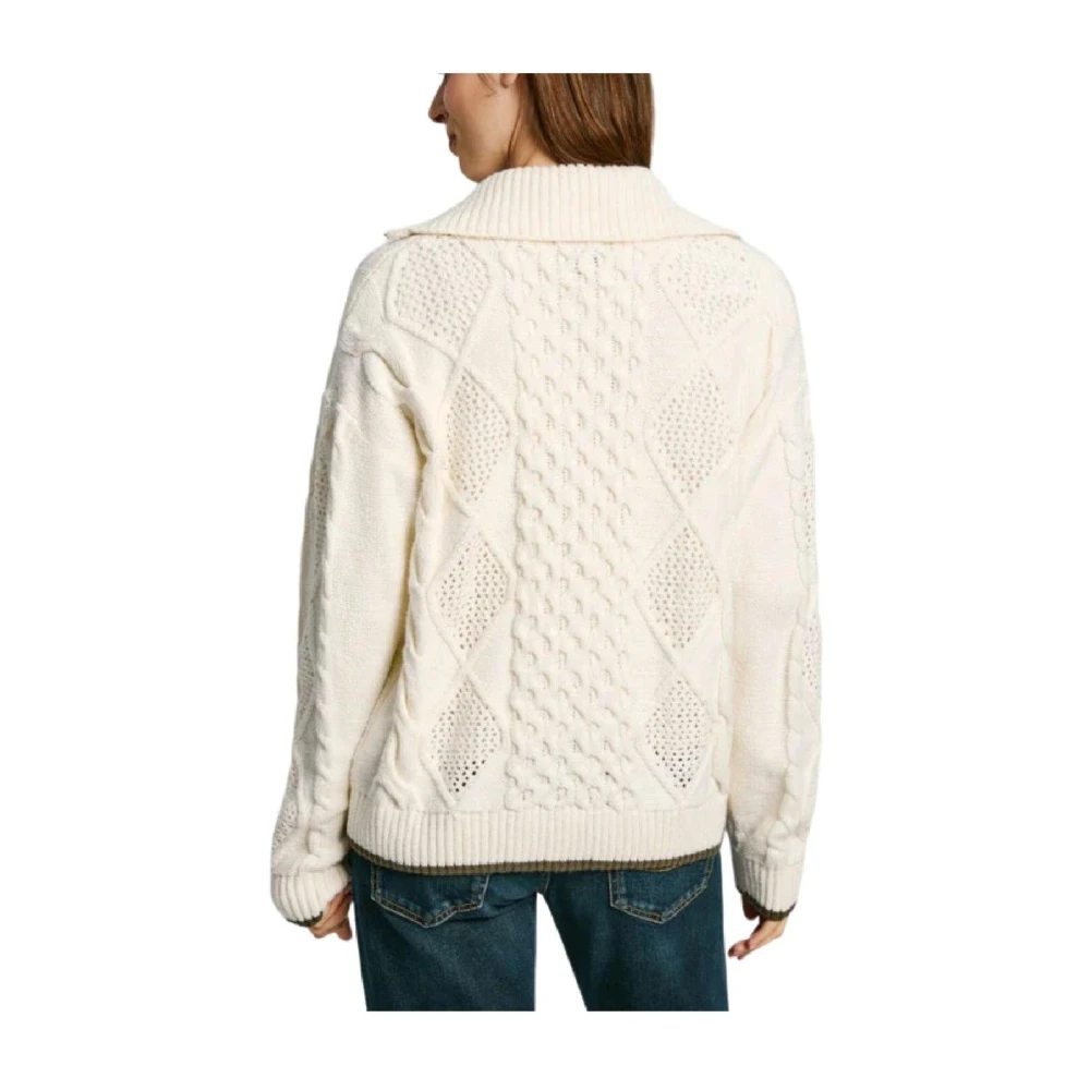 Pepe Jeans Klassieke Polo Jersey voor Stijlvolle Garderobe White Dames
