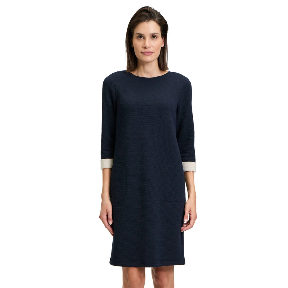 Betty Barclay Korte Mouw Jurk Blue Dames