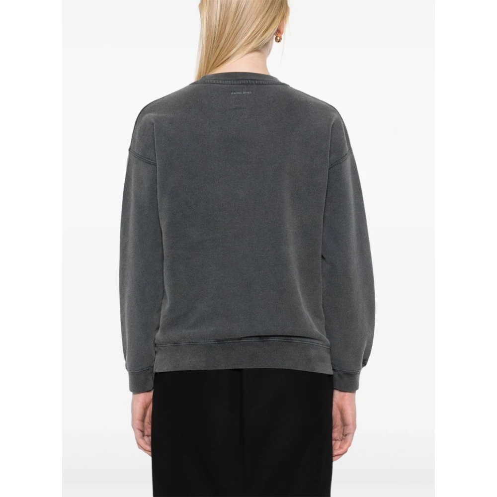 Anine Bing Spencer Hearts Sweatshirt Black Dames