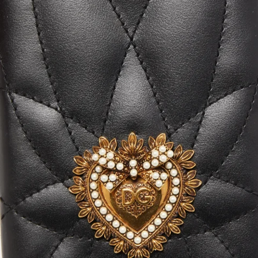 Dolce & Gabbana Pre-owned Leather home-office Black Dames