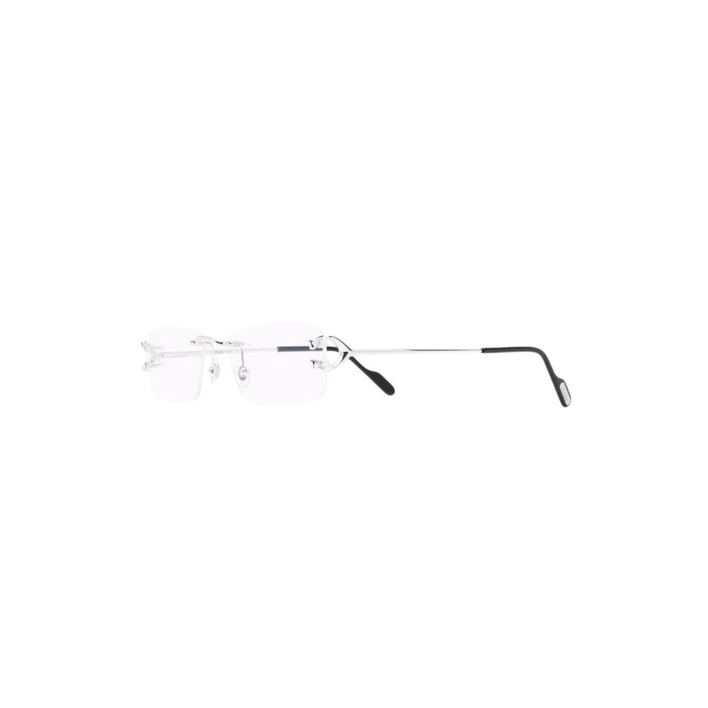 Cartier Men's Gray Glasses, 56 Mm, C Decor Optical Frame