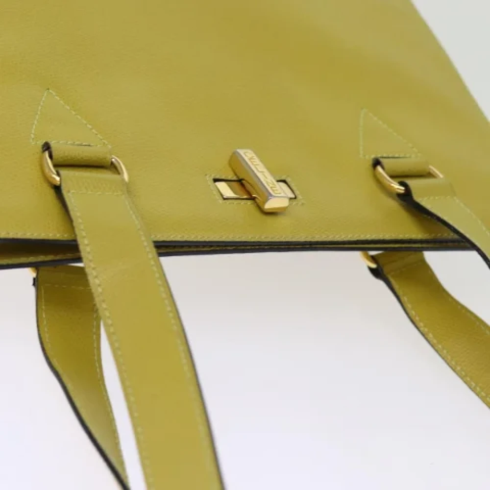 Celine Vintage Pre-owned Leather totes Yellow Dames