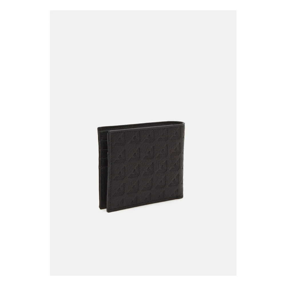Emporio Armani Zwarte Portemonnee met Muntvak Black Heren