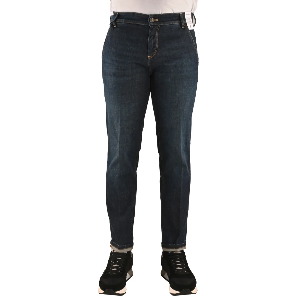 PT Torino Wortel Pasvorm Katoenen Jeans Blue Heren