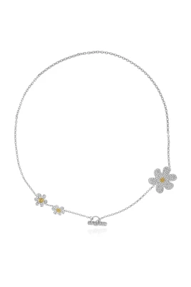 Rhinestone Daisy Necklace