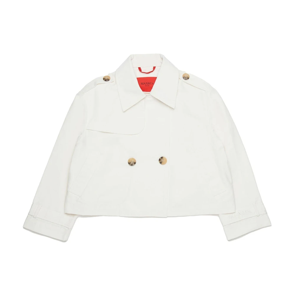 Max & Co White Light Jackets, Female, 10 Y, Technical Cotton Jacket