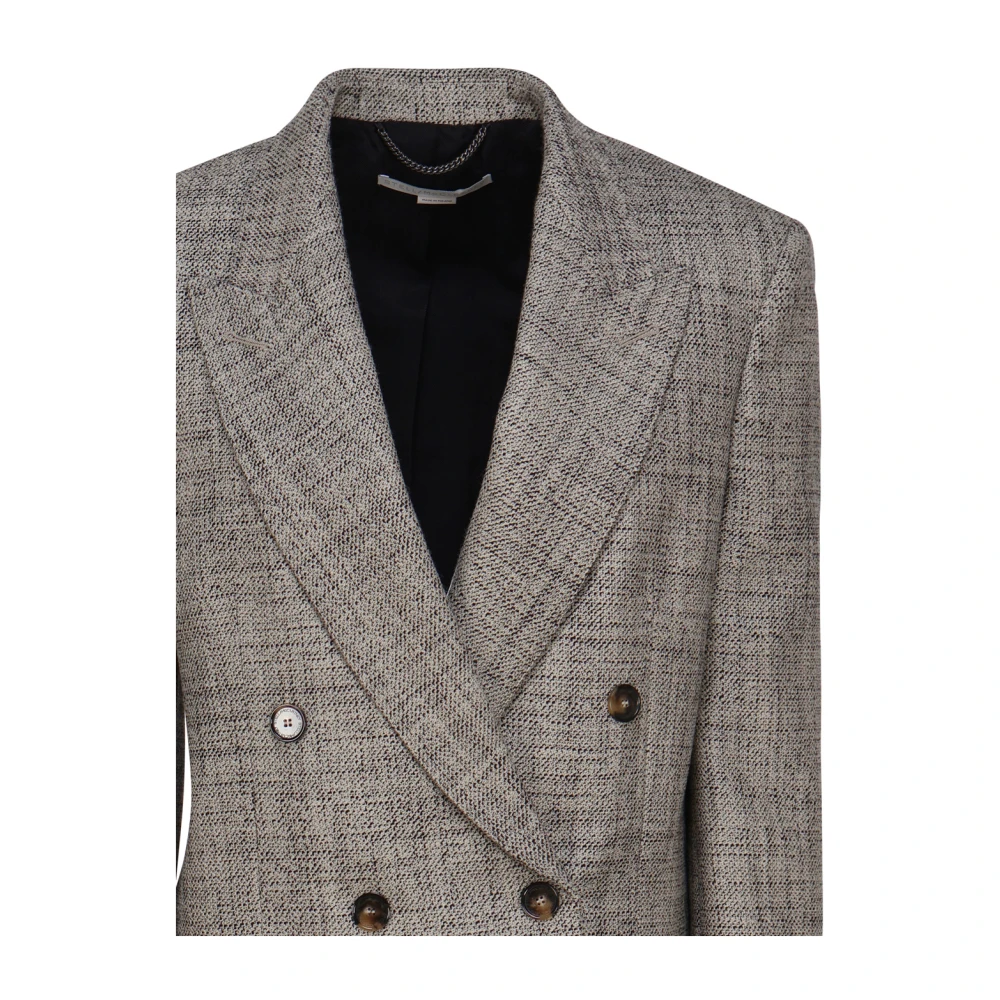 Stella Mccartney Grijze Wollen Tweedjassen Gray Dames