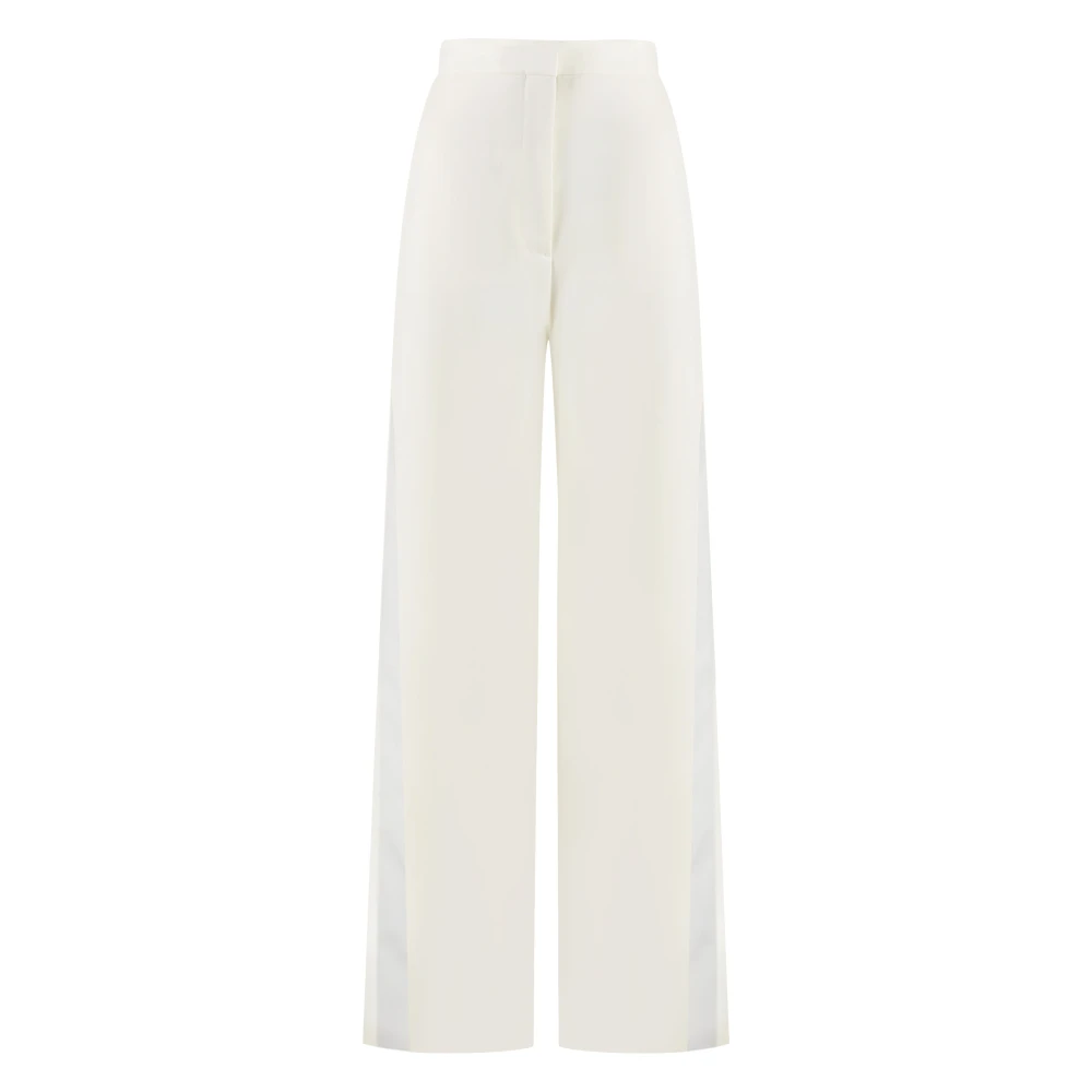 Stella Mccartney Wijde wollen broek Beige Dames