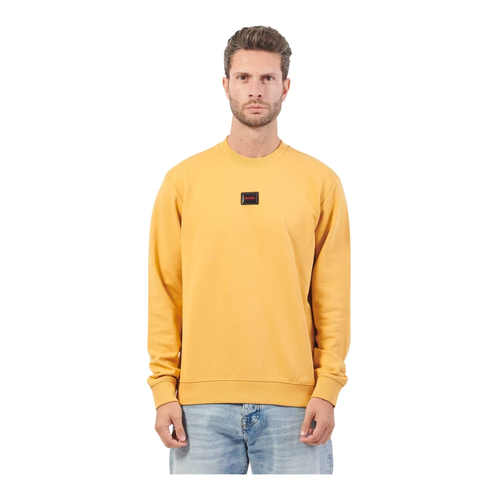 Hugo Boss Gouden Terry Katoenen Sweater Diragol Yellow Heren