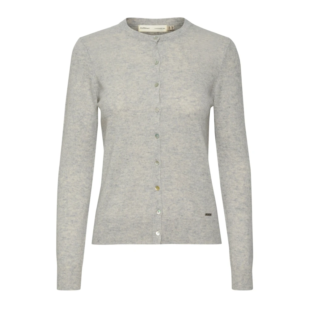 Inwear Women's Gray Lukkaiw Cardigan - Cardigans - L/Xl - Knitwear