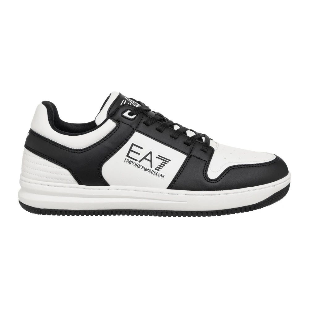 Emporio Armani Ea7 Men's Black Sneakers,, Multicolour Lace-Up Slasher Trainers Size 10 Uk