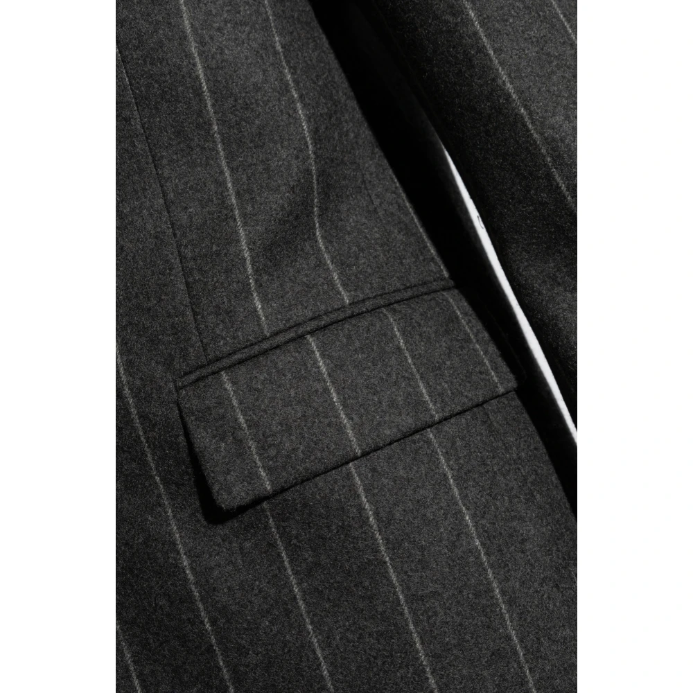 Burberry Wollen blazer met gestreept patroon Gray Heren