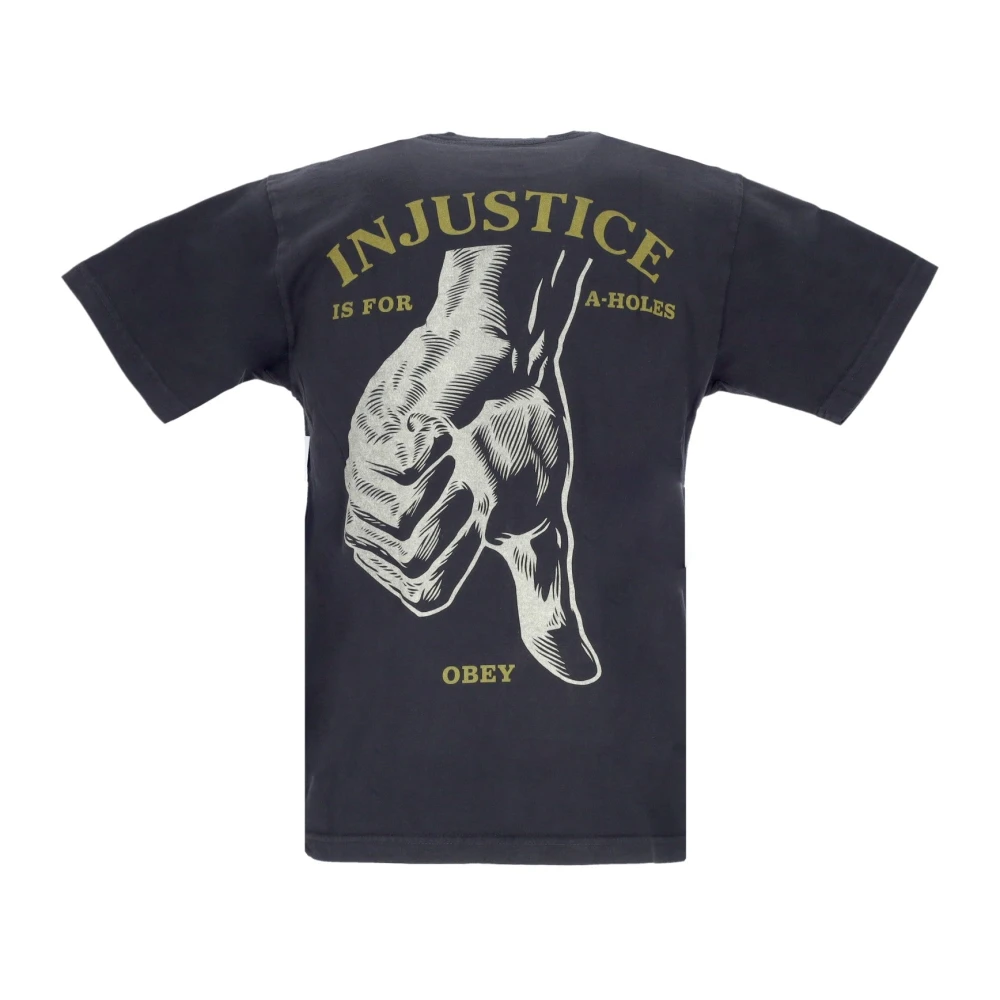 Obey Zwarte Heren T-shirt met Print Black Heren
