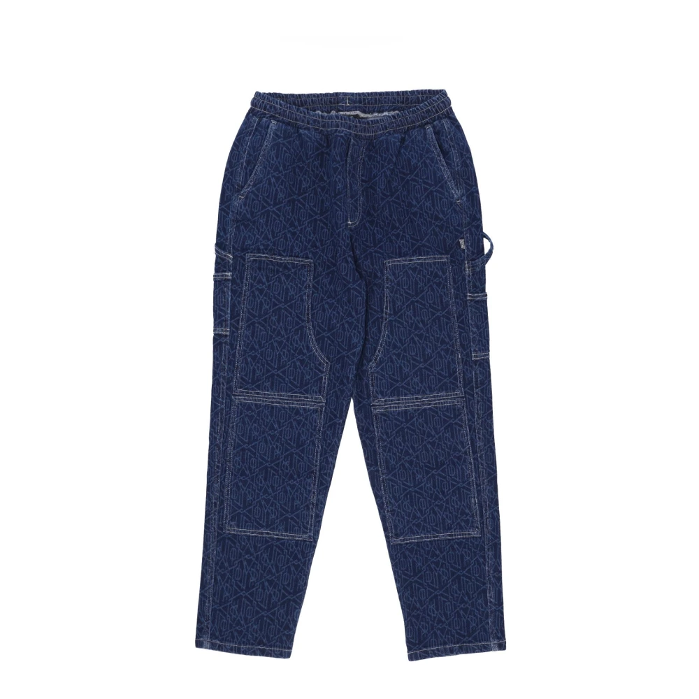 Dolly Noire Blauwe Monogram Laser Timmerman Broek Blue Heren