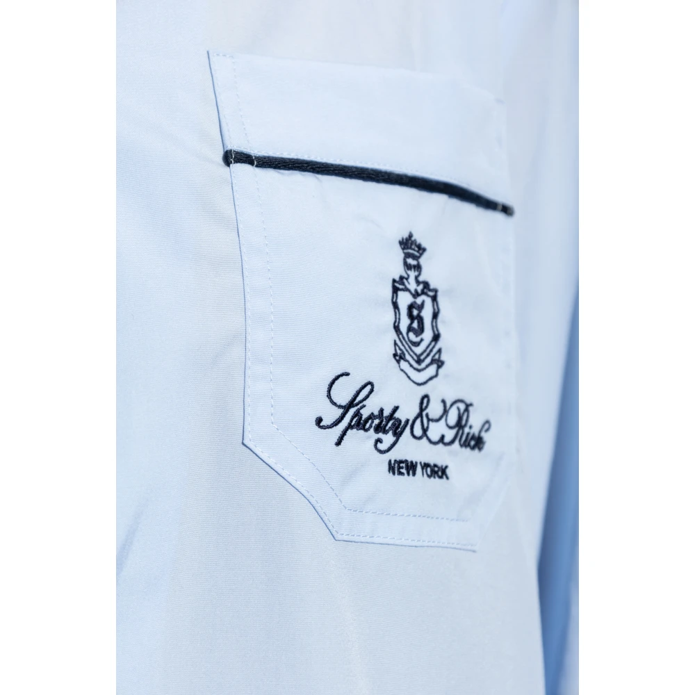 Sporty & Rich Pyjamashirt uit de Wall Street-collectie Blue Heren