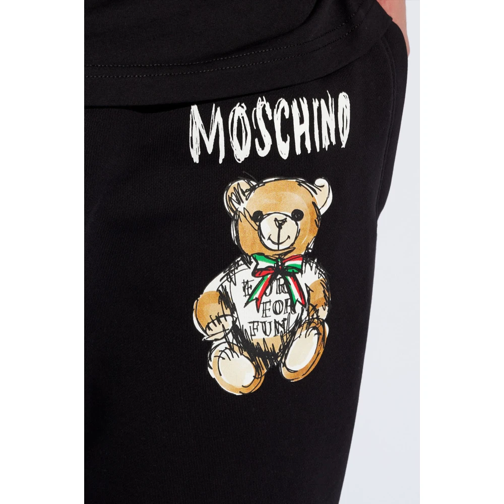 Moschino Sweatpants met logo Black Heren