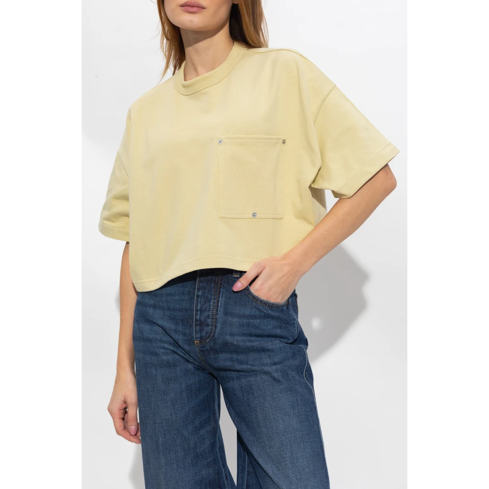 Bottega Veneta Katoenen T-shirt Yellow Dames