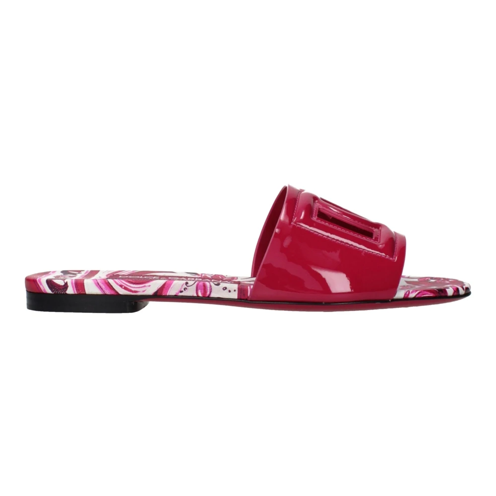 Dolce & Gabbana Femme Rose Chaussures, Taille: 36 Eu Cq0436an8538i484 Patent Leather Slippers
