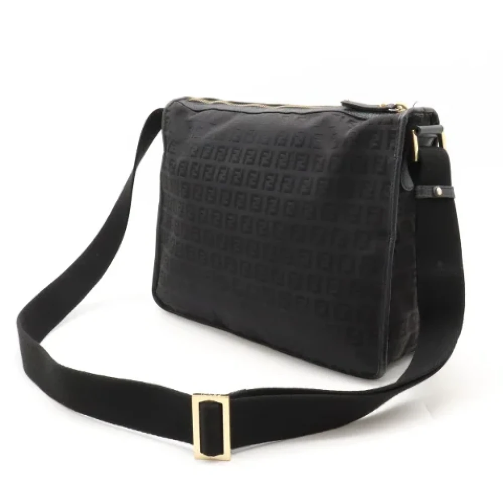 Fendi Vintage Pre-owned Canvas crossbody-bags Black Dames