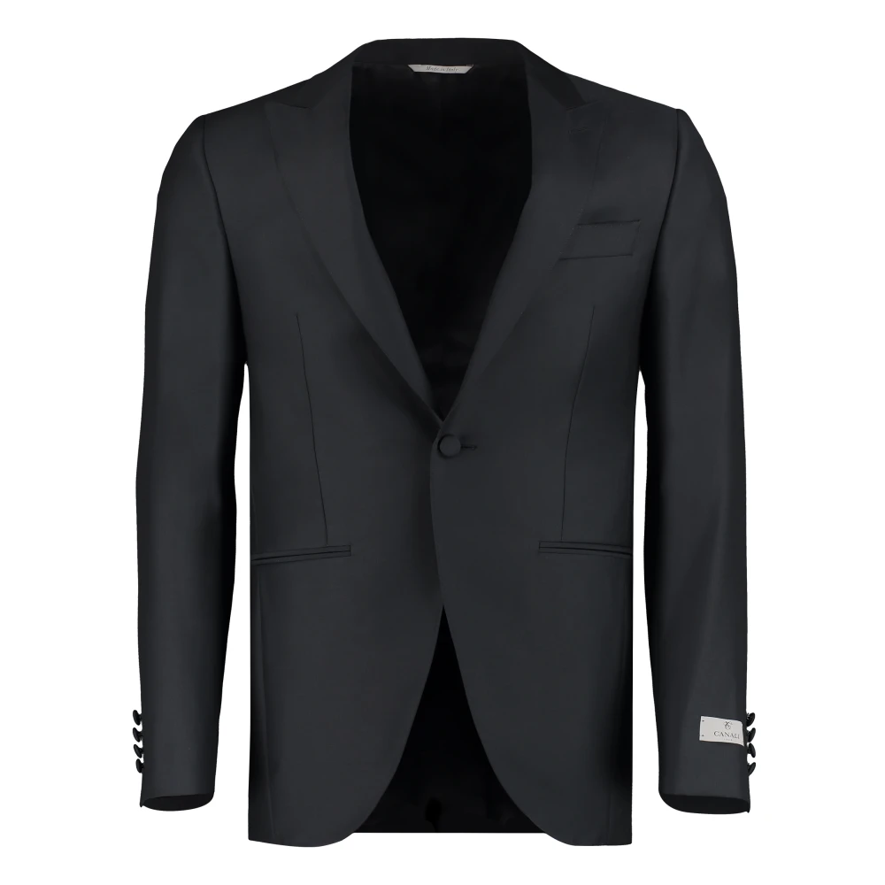 Canali Klassiek wollen pak Black Heren