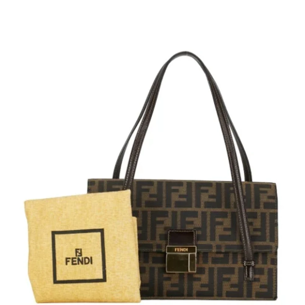 Fendi Vintage Pre-owned Canvas fendi-bags Brown Dames