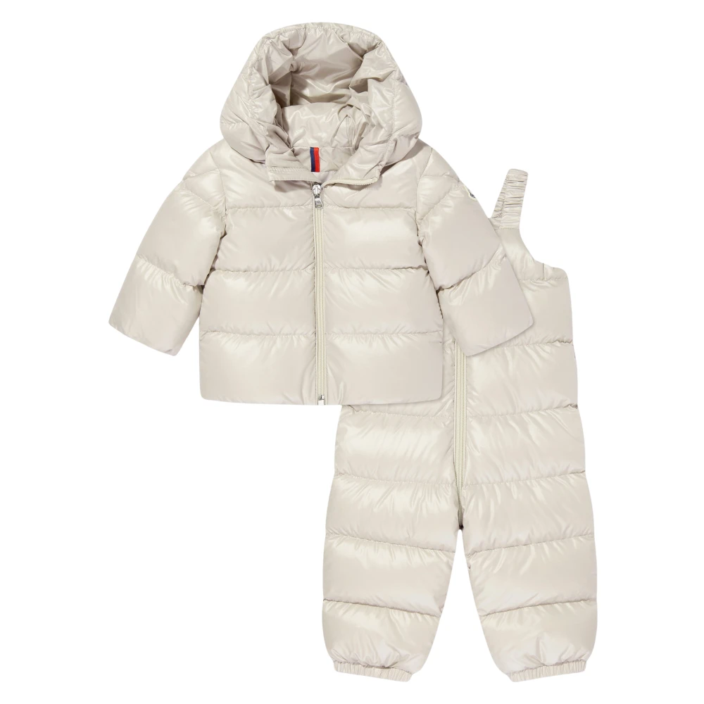 Moncler Unisex Kids Beige Baby Down Padded Snowsuit In - Kids Thermal - 9 M - Kids