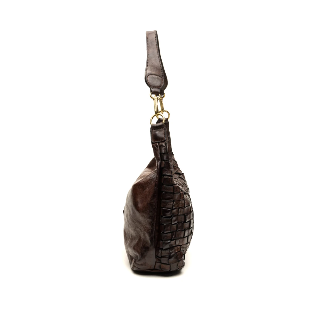 Campomaggi Bruine Schoudertas met Decoratie Brown Dames