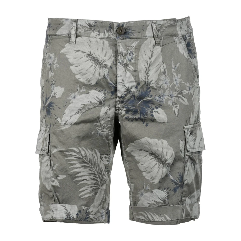 Mason's Katoenen Bermuda Shorts met Elastaan Beige Heren
