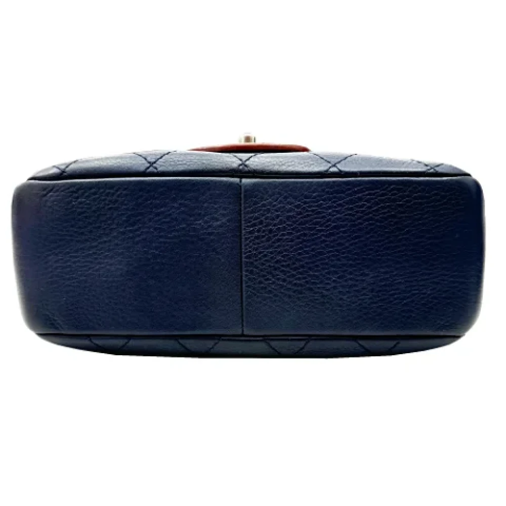 Chanel Vintage Pre-owned Leather chanel-bags Blue Dames