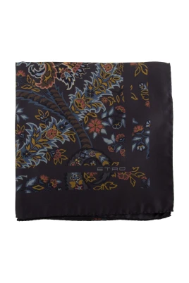 Foulard Kvinna Blå Sidenscarf