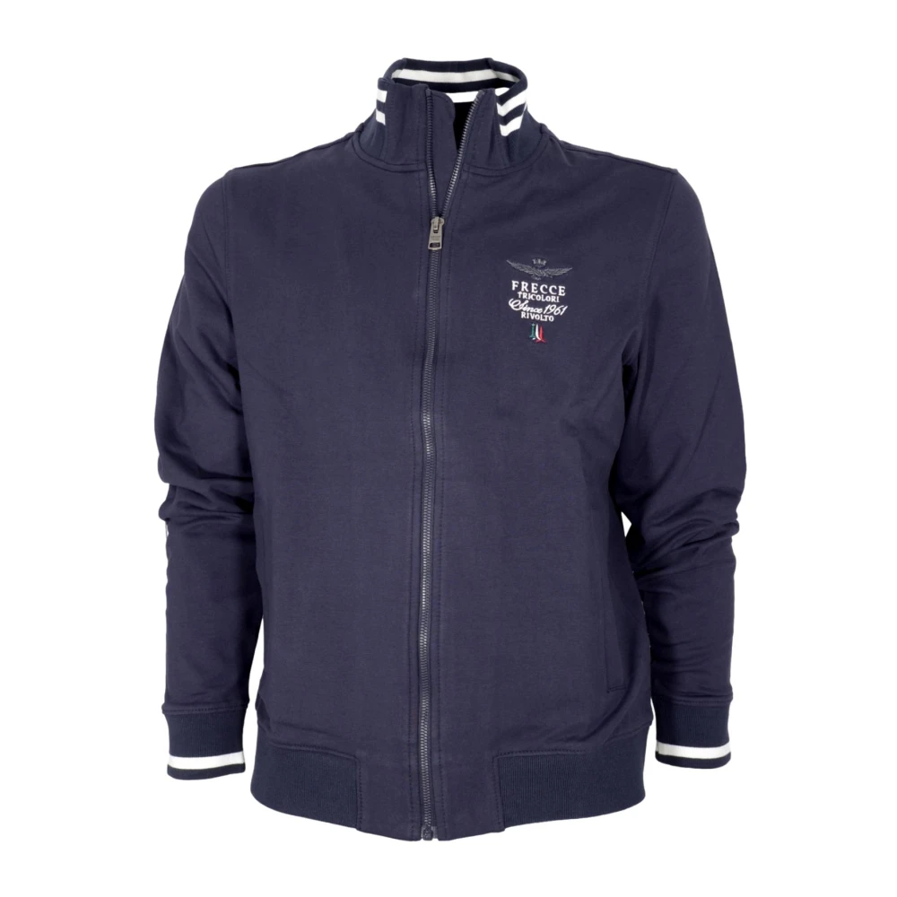 Aeronautica militare Zip Sweatshirt Tricolor Arrows Blue Heren