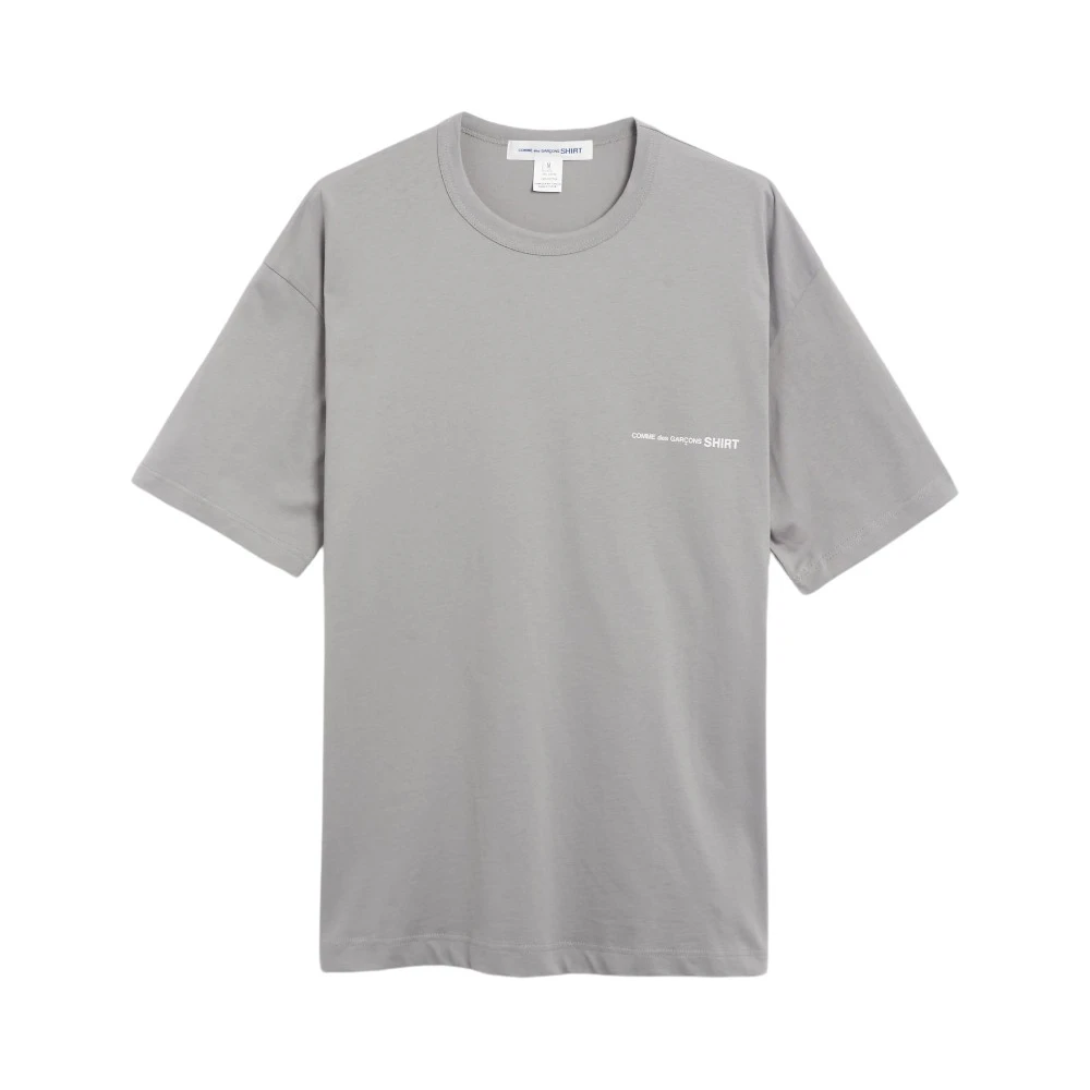 Comme des Garçons Logo Tee Shirt Knit Oversize Fit Gray Heren