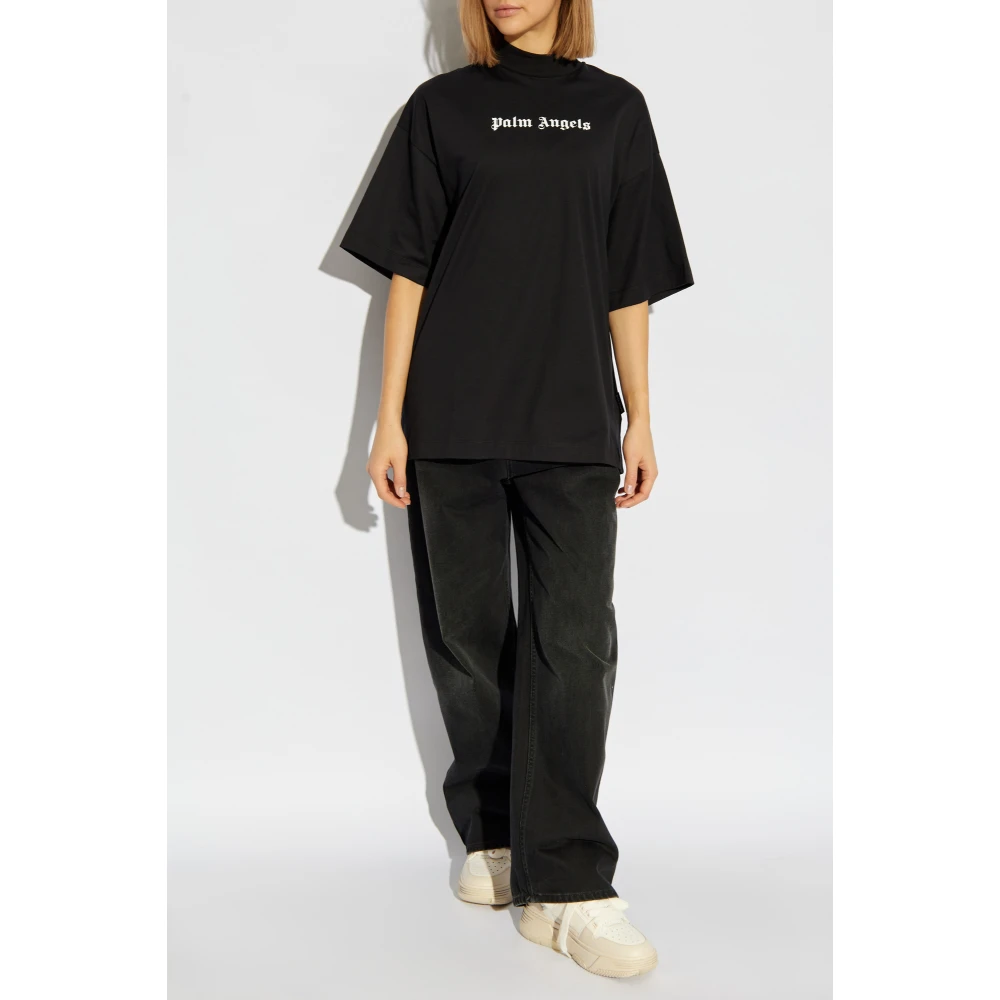 Palm Angels T-shirt met logo Black Dames