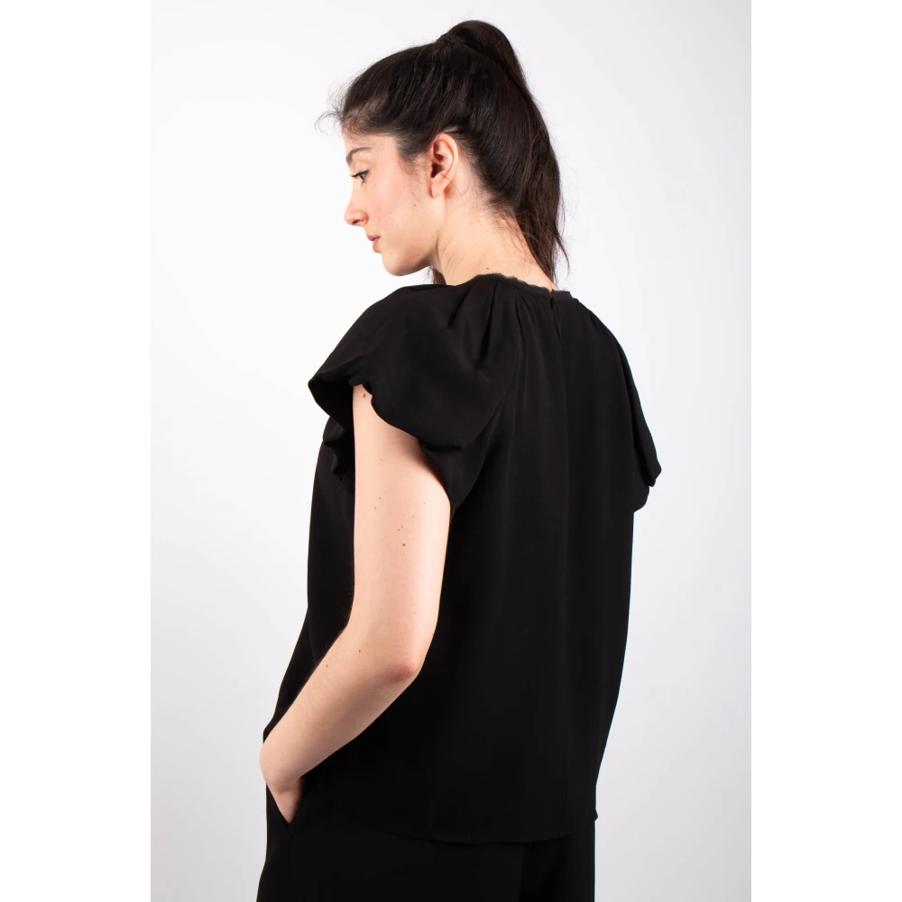 Ulla Johnson Zwarte Astra Top Black Dames