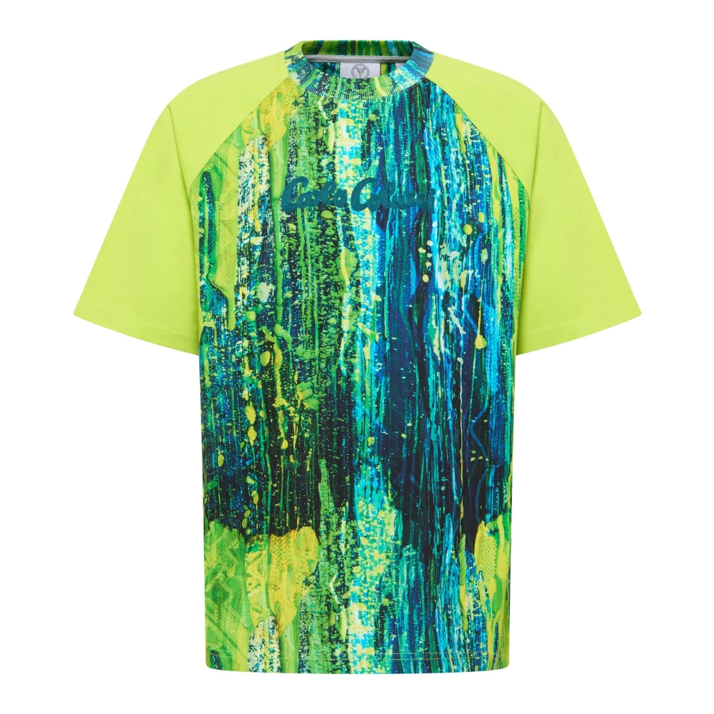 Carlo Colucci Men's Multicolor Ai Drip Knit T-Shirt - T-Shirts - Xs - Tops