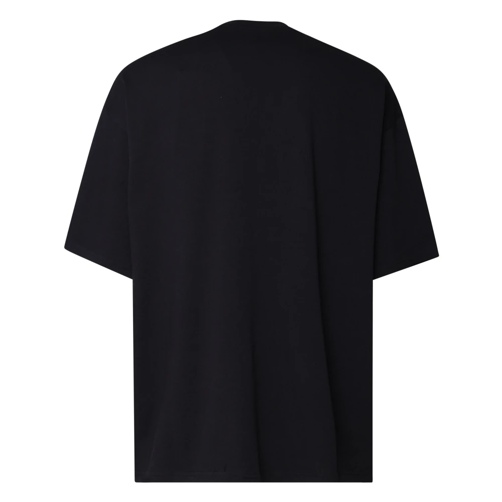 John Richmond Zwarte Katoenen T-shirt met Voorkantprint Black Heren