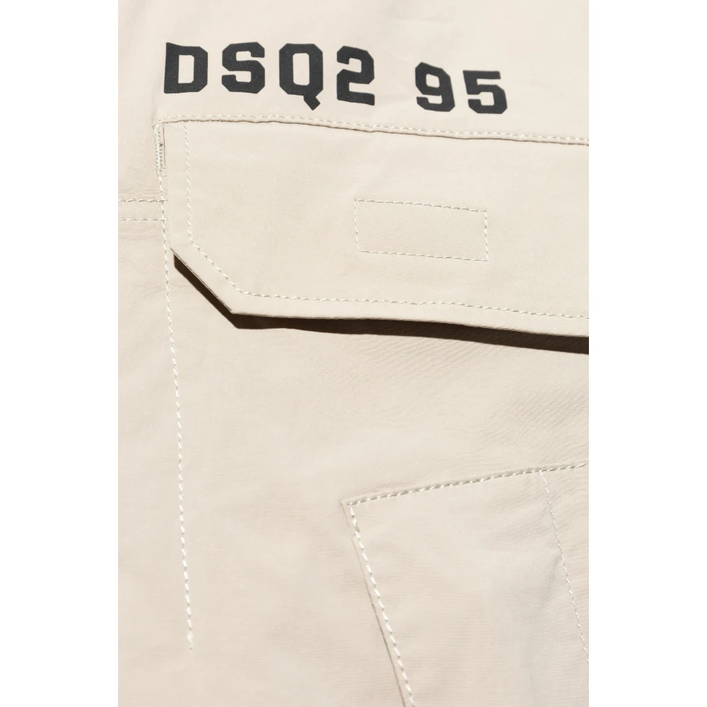 Dsquared2 Jas met bedrukt logo Gray Heren