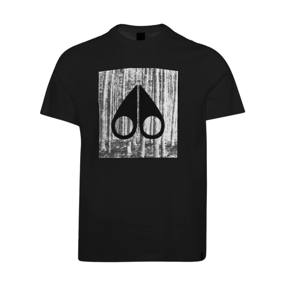 Moose Knuckles Zwarte Igneous Tee Stijlvol Shirt Black Heren