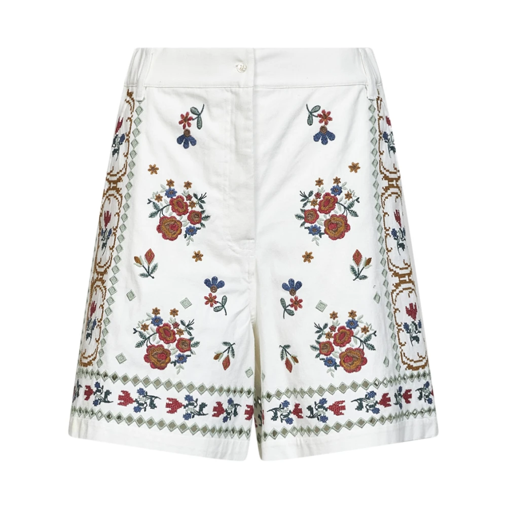 Weekend Max Mara Vrouw Wit Korte Broeken Dames, S, Katoen, Weekend Shorts