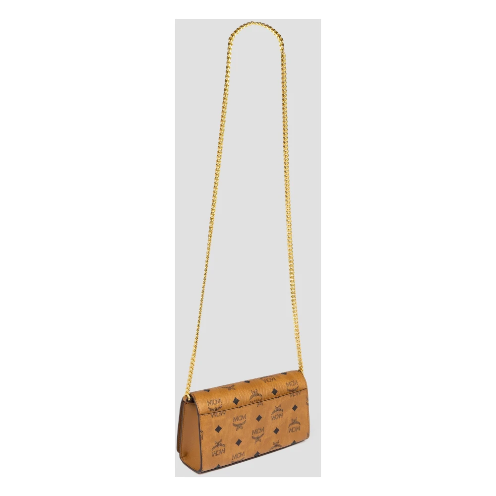 MCM Aren Schoudertas in Visetos Brown Dames