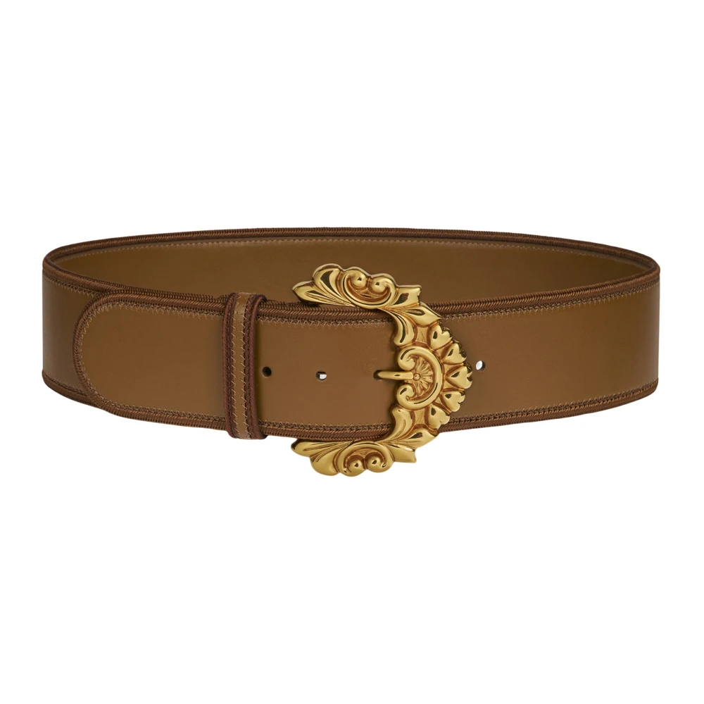 ETRO Bruin Barokstijl Leren Riem Brown Dames