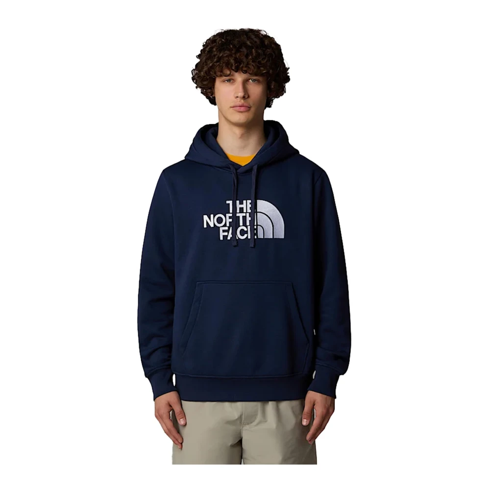 The North Face Geborduurde logo hoodie Blauw Blue Heren
