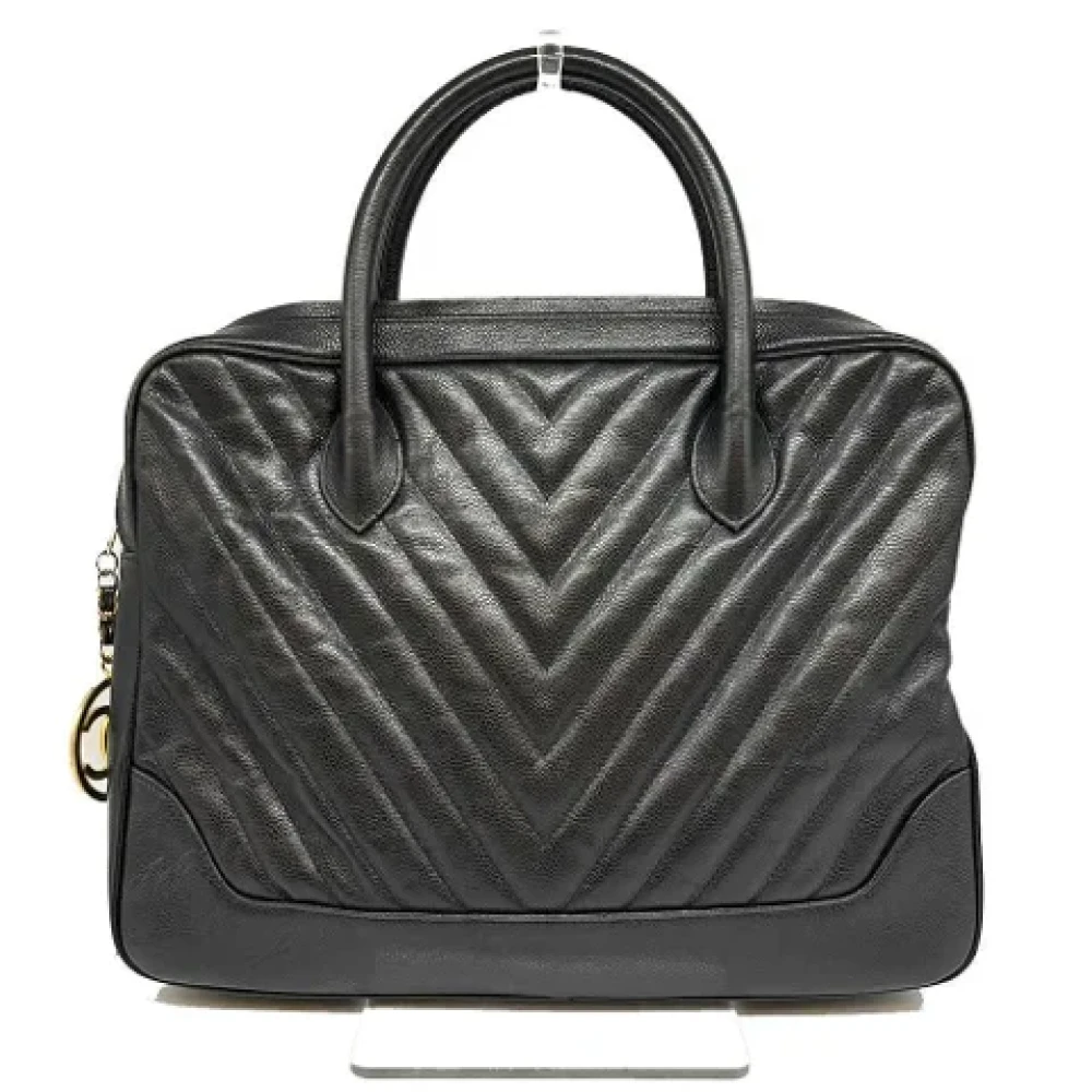 Chanel Vintage Pre-owned Leather handbags Black Dames
