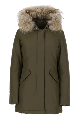 Tech Fabric Parka med Avtagbar Hette