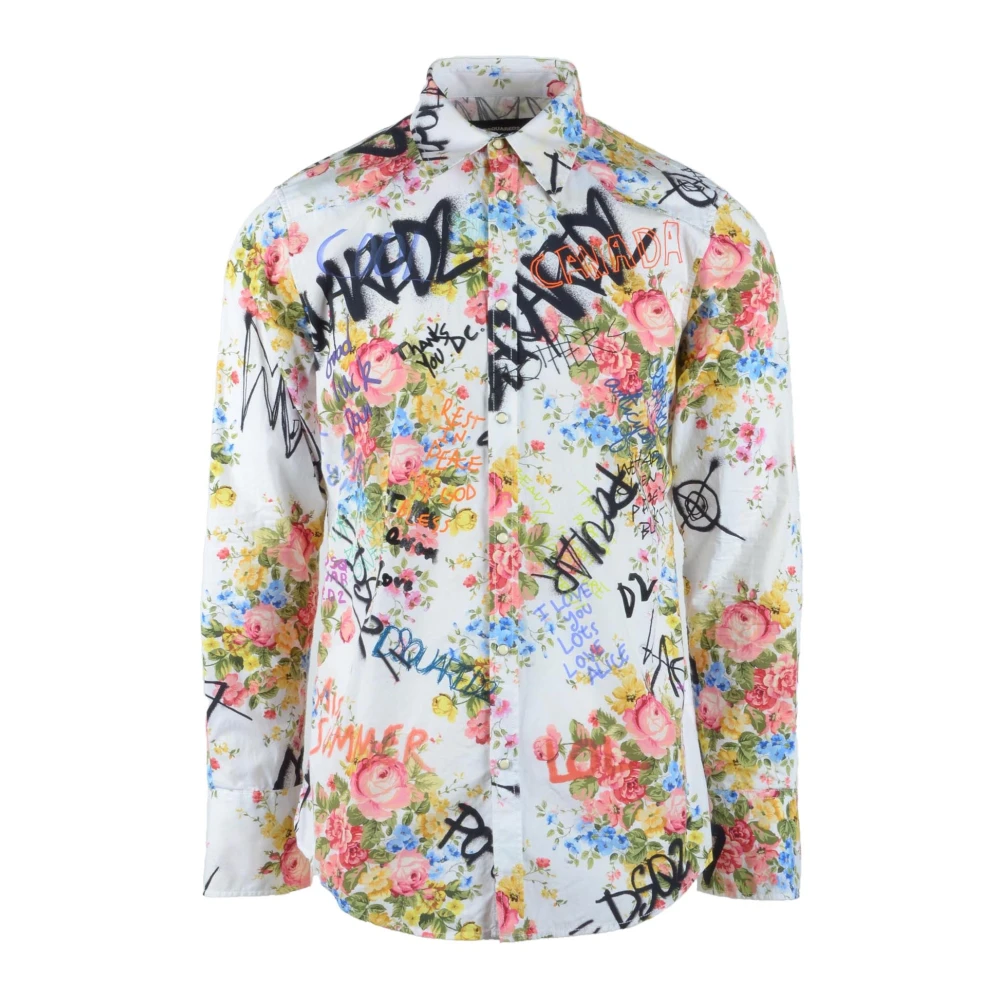 Dsquared2 Katoenen Overhemd Multicolor Heren