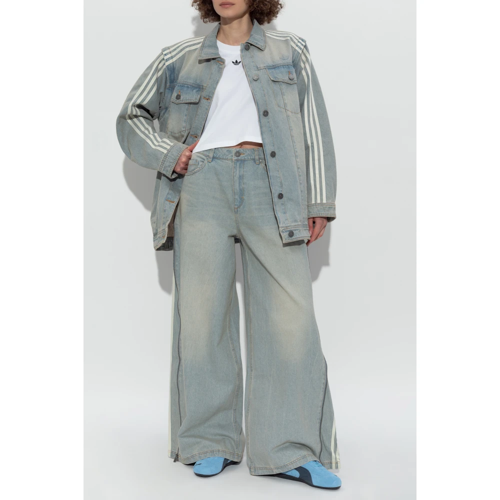 adidas Originals Wijde jeans Blue Dames
