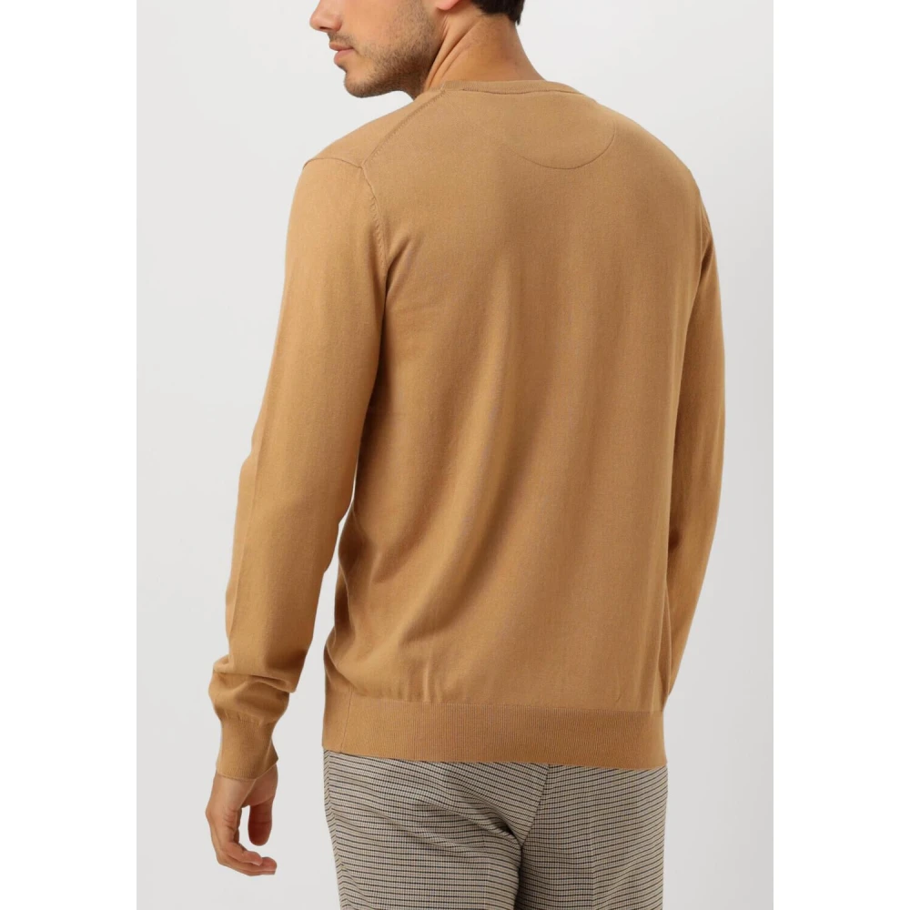 Scotch & Soda Kameel Viscose Crewneck Pullover Sweater Brown Heren
