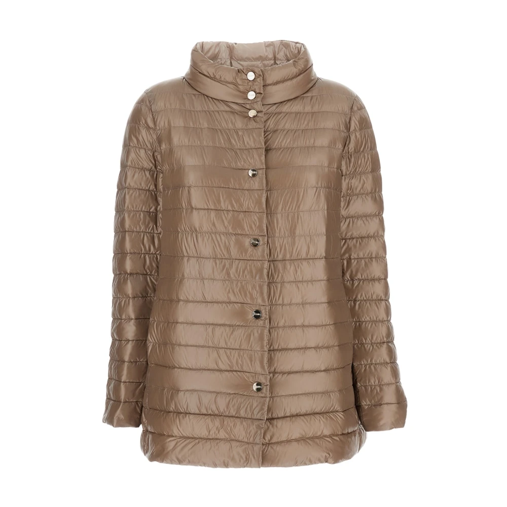 Herno Women's Gray Down Jackets, S, Reversible A-Shape Jacket